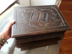 画像20: 【大型コレクション収納木製ボックス】【獣足とインタリオ彫刻】フランス・アンティーク＆ヴィンテージ品