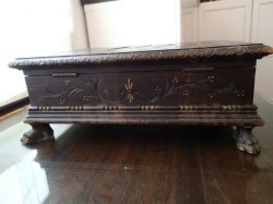 画像13: 【大型コレクション収納木製ボックス】【獣足とインタリオ彫刻】フランス・アンティーク＆ヴィンテージ品