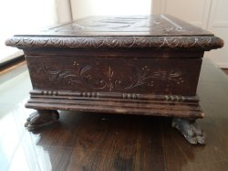 画像12: 【大型コレクション収納木製ボックス】【獣足とインタリオ彫刻】フランス・アンティーク＆ヴィンテージ品