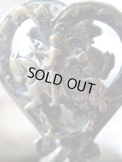 画像6: 【透かし細工シーリングスタンプ】【両面ハートにジャンヌダルク騎馬姿】フランス・アンティーク＆ヴィンテージ品