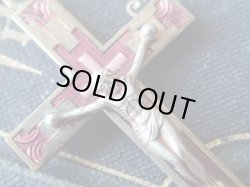 画像6: 【アールデコ調】【ワインレッドエナメルクルシフィクス】フランス・アンティーク＆ヴィンテージクロス