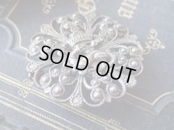 画像7: 【フランス王フランソワ1世紋章王冠とサラマンダー】【透かし細工ブローチ】フランス・アンティーク品