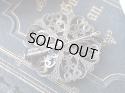 画像5: 【フランス王フランソワ1世紋章王冠とサラマンダー】【透かし細工ブローチ】フランス・アンティーク品