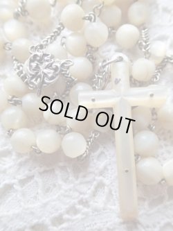 画像6: 【白蝶貝マザーオブパール中珠】【センターメダイとチェーンパーツ類シルバー製】フランス・アンティーク＆ヴィンテージロザリオ