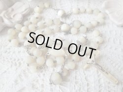 画像4: 【白蝶貝マザーオブパール大珠】【チェーンパーツ類シルバー製】【ハート型白蝶貝】フランス・アンティーク＆ヴィンテージロザリオ