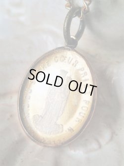 画像2: 【両面ガラス嵌め込みジェムメダイ】【サクレクールの聖母】【イエスの御心】フランス・アンティーク＆ヴィンテージメダイ