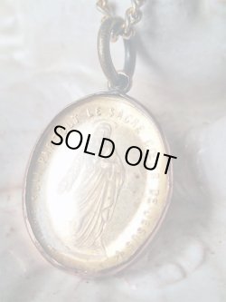 画像4: 【両面ガラス嵌め込みジェムメダイ】【サクレクールの聖母】【イエスの御心】フランス・アンティーク＆ヴィンテージメダイ