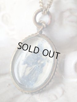 画像4: 【両面ガラス嵌め込みジェムメダイ】【聖テレーズと聖母子白黒写真風ミニご絵嵌め込み】フランス・アンティーク＆ヴィンテージメダイ