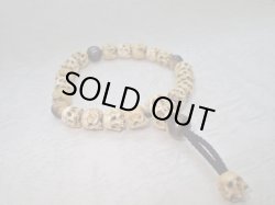 画像2: 総象牙髑髏数珠【諸法無我】髑髏作家服部・髑髏根付・提げ物・彫刻・その他髑髏作品