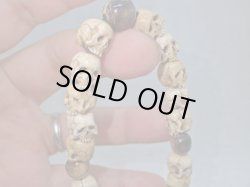 画像4: 総象牙髑髏数珠【諸法無我】髑髏作家服部・髑髏根付・提げ物・彫刻・その他髑髏作品