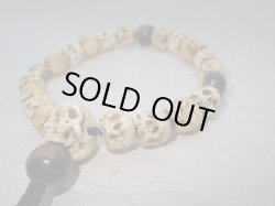 画像3: 総象牙髑髏数珠【諸法無我】髑髏作家服部・髑髏根付・提げ物・彫刻・その他髑髏作品