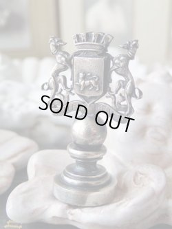 画像6: 【ウーEu紋章シーリングスタンプ】【グレイハウンドとライオン紋章の盾】フランス・アンティーク品