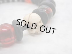 画像6: お問い合わせ品【題名未定】ボーンビーズと琥珀、海松、髑髏の数珠（仮）(untitled skulland bonebeads,amber,coral Juzu bracelet)