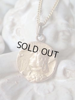 画像2: 【聖ジャンヌダルク】【ゴールドFIXメダイ】【彫刻家Edmond.H.Becker】フランス・アンティーク＆ヴィンテージメダイ