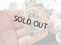 画像15: 【ゴシック聖堂ファサード風観音開き小祭壇スタンド】【イエスの御心と天使とフルールドリス】フランス・アンティーク＆ヴィンテージ聖品