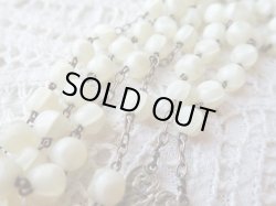 画像8: 【白蝶貝風乳白色ガラス珠】【透かしクロスフローリー】フランス・アンティーク＆ヴィンテージロザリオ