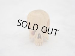 画像3: 【髑髏珠b】【数珠/ブレスレット用横穴タイプミニ髑髏】髑髏作家服部・髑髏根付・提げ物・彫刻・その他髑髏作品