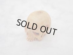 画像2: 【髑髏珠l】【数珠/ブレスレット用横穴タイプミニ髑髏】髑髏作家服部・髑髏根付・提げ物・彫刻・その他髑髏作品