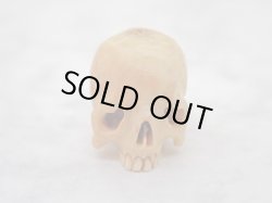 画像3: 【髑髏珠l】【数珠/ブレスレット用横穴タイプミニ髑髏】髑髏作家服部・髑髏根付・提げ物・彫刻・その他髑髏作品