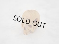 画像2: 【髑髏珠b】【数珠/ブレスレット用横穴タイプミニ髑髏】髑髏作家服部・髑髏根付・提げ物・彫刻・その他髑髏作品