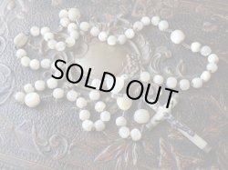 画像2: 【白蝶貝マザーオブパール珠】【チェーンパーツ類シルバー製】【白蝶貝センターメダイとクロス】フランス・アンティーク＆ヴィンテージロザリオ