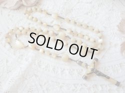 画像9: 【白蝶貝マザーオブパール珠】【チェーンパーツ類シルバー製】【白蝶貝センターメダイとクロス】フランス・アンティーク＆ヴィンテージロザリオ