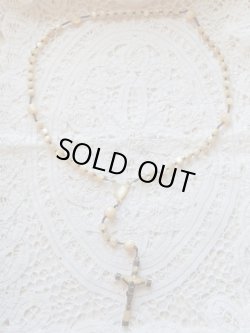 画像10: 【白蝶貝マザーオブパール珠】【チェーンパーツ類シルバー製】【白蝶貝センターメダイとクロス】フランス・アンティーク＆ヴィンテージロザリオ