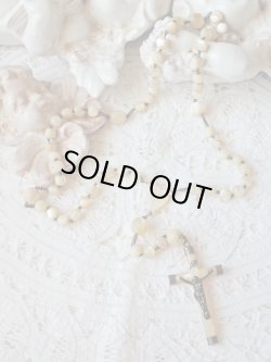 画像3: 【白蝶貝マザーオブパール珠】【チェーンパーツ類シルバー製】【白蝶貝センターメダイとクロス】フランス・アンティーク＆ヴィンテージロザリオ