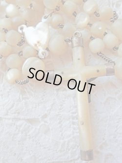 画像6: 【白蝶貝マザーオブパール珠】【チェーンパーツ類シルバー製】【白蝶貝センターメダイとクロス】フランス・アンティーク＆ヴィンテージロザリオ