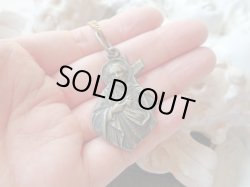 画像7: 【半身レリーフ型メダイ大】【十字架を背負うイエスと御心】【カトリック同盟】フランス・アンティーク＆ヴィンテージメダイ