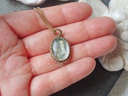 画像11: 【両面ガラス嵌め込みジェムメダイ】【ルルドの聖母】【聖テレーズ】フランス・アンティーク＆ヴィンテージメダイ