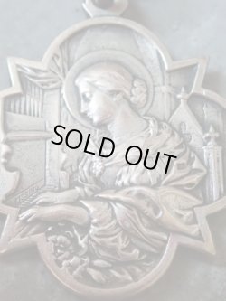 画像8: 【音楽の守護聖セシリア】【カルロ・ドルチ絵】【KISSING作】フランス・アンティーク＆ヴィンテージメダイ