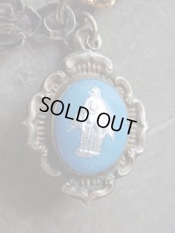 画像8: 【シルバー製】【透かしクロスと練トルコ石両面ペンダントのセット】フランス・アンティーク＆ヴィンテージ品