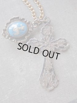 画像7: 【シルバー製】【透かしクロスと練トルコ石両面ペンダントのセット】フランス・アンティーク＆ヴィンテージ品