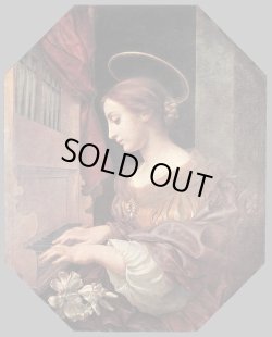 画像8: 【音楽の守護聖セシリア】【カルロ・ドルチ絵KISSING作】【ローマカタコンベ聖土入りルリケール】イタリア・アンティーク＆ヴィンテージメダイ