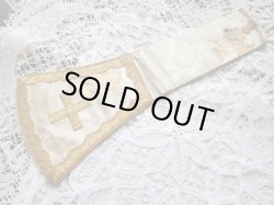 画像2: 【聖職者祭服関連品】【司祭が実際に使用していたマニプル・白と金糸・葡萄柄2】ドイツ・アンティーク＆ヴィンテージ聖品