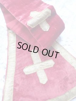 画像6: 【聖職者祭服関連品】【司祭が実際に使用していたマニプル・赤ベルベット】ドイツ・アンティーク＆ヴィンテージ聖品