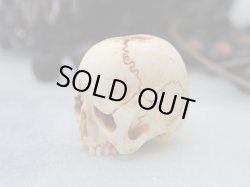 画像3: 【高品質髑髏珠A】【ロザリオ/ネックレス/数珠/ブレスレット用縦穴タイプミニ髑髏】髑髏作家服部・髑髏根付・提げ物・彫刻・その他髑髏作品