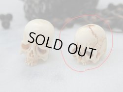 画像12: 【高品質髑髏珠A】【ロザリオ/ネックレス/数珠/ブレスレット用縦穴タイプミニ髑髏】髑髏作家服部・髑髏根付・提げ物・彫刻・その他髑髏作品