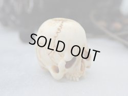 画像4: 【高品質髑髏珠A】【ロザリオ/ネックレス/数珠/ブレスレット用縦穴タイプミニ髑髏】髑髏作家服部・髑髏根付・提げ物・彫刻・その他髑髏作品