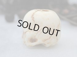 画像5: 【高品質髑髏珠A】【ロザリオ/ネックレス/数珠/ブレスレット用縦穴タイプミニ髑髏】髑髏作家服部・髑髏根付・提げ物・彫刻・その他髑髏作品