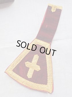画像2: 【聖職者祭服関連品】【司祭が実際に使用していたマニプル・赤ベルベットと金】ドイツ・アンティーク＆ヴィンテージ聖品