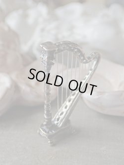 画像2: 【シルバー800製ミニチュア】【楽器シリーズ】【竪琴】イタリア・ヴィンテージ品