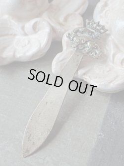 画像3: 【フランス王フランソワ1世紋章王冠とサラマンダー逆さフルールドリス】【ブックマーカー兼ペーパーナイフ】フランス・アンティーク＆ヴィンテージ品