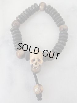 画像2: 髑髏数珠【六道輪廻】鹿角製 髑髏作家服部・髑髏根付・提げ物・彫刻・その他髑髏作品