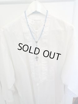 画像11: 【ブルーカットガラス珠一部花座付】【パーツは全てシルバー製ロザリオ小】【キリストアトリビュートクロス】フランス・アンティーク＆ヴィンテージロザリオ