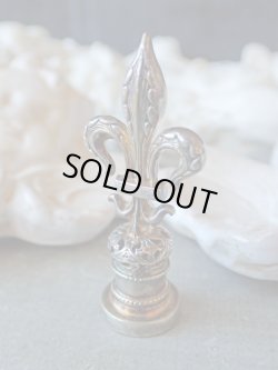 画像4: 【フルールドリスのミニシーリングスタンプ】【透かしとミル打ち風装飾土台】フランス・アンティーク＆ヴィンテージ聖品