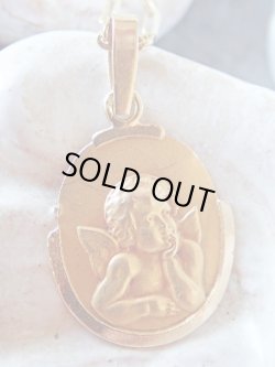 画像4: 【K18イエローゴールドメダイ】【ラファエロ・システィーナの聖母の頬杖天使】【1.0g】フランス・アンティーク＆ヴィンテージメダイ