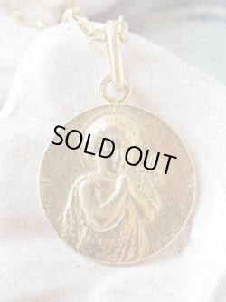 画像2: 【K18イエローゴールドメダイ】【幼き洗礼者ヨハネと神の子羊】【1933年】【2.4g】フランス・アンティーク＆ヴィンテージメダイ