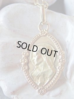 画像5: 【K18イエローゴールドメダイ】【花縁×聖母】【1.2g】フランス・アンティーク＆ヴィンテージメダイ